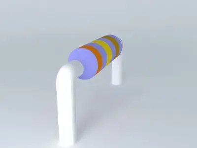 Resistor colorful plastic tube Free 3D model