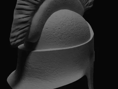 Spartan helmet 3D model 2