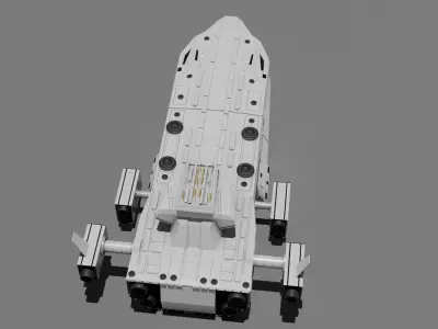 Nomad Landing Ship Low-poly 3D model