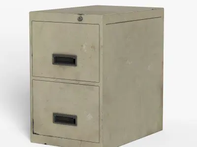 File Cabinet  Free low-poly 3D model