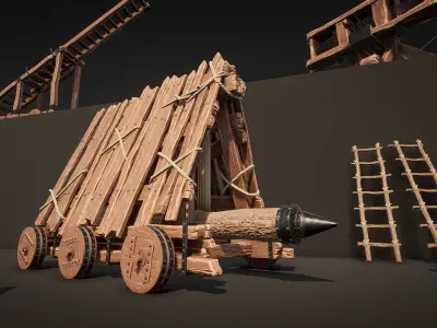 Siege Weapons Pack Low-poly 3D model