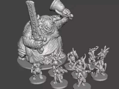 6MM SCALE DISEASE DEMONS SET MINIATURE MODELS SCIFI FANTASY GAME 3D print model