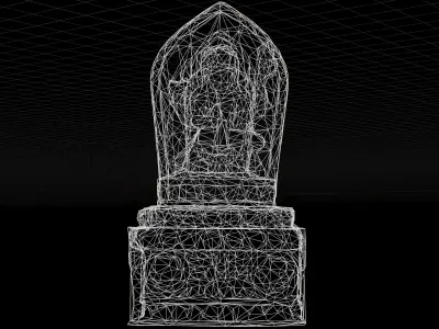 Vishnu with 2 LOD - Nepal Heritage Low-poly 3D model