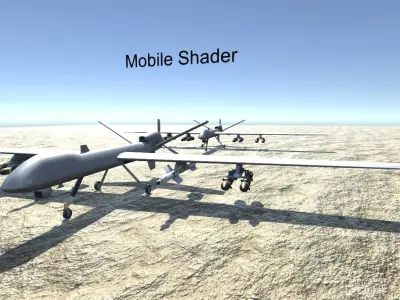 Low Poly MQ-9 Reaper UAV Drone Low-poly 3D model