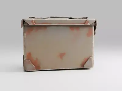 Post Apocalyptic Rusted Ammo Box Low-poly 3D model