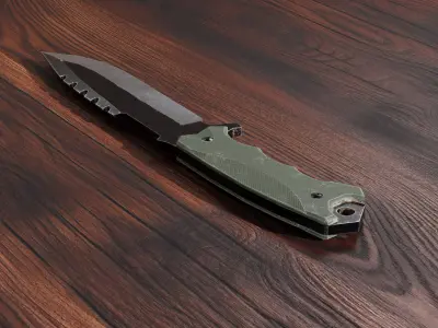  Tactical low poly Knife Low-poly 3D model