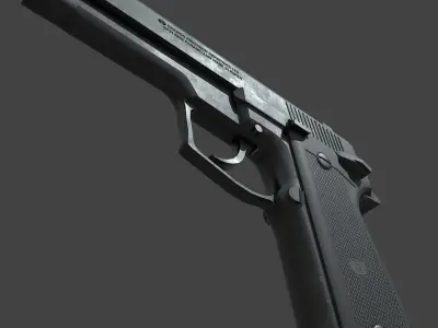 ROK Army Daewoo K5 Pistol Low-poly 3D model