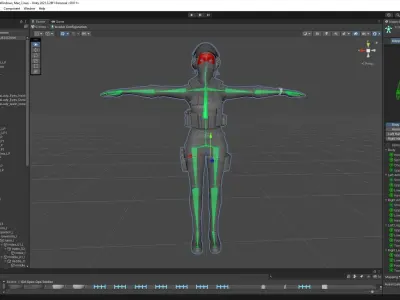 Girl Spec Ops Soldier Low-poly 3D model
