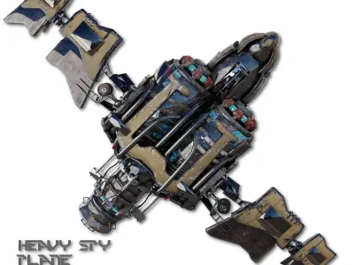 Heavy Spy Plane Low-poly 3D model