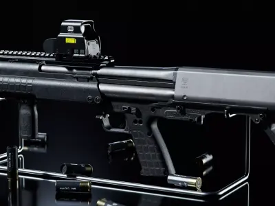 Kel-Tec KSG  Bullpup-Shotgun  John Wick Edition Low-poly 3D model