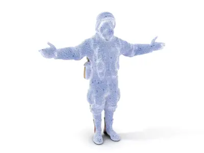 World War Soldier Character Model  Rigged and Animated Low-poly 3D model