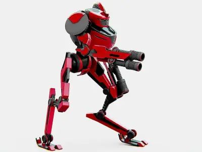 MILITARY DROID ELOSH Rigged for Unreal Engine - Unity - MIXAMO 3D model