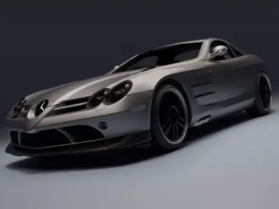 Mercedes-Benz SLR Mclaren 722 Low-poly 3D model
