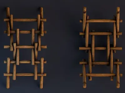 Da Vinci Inventions - Self Supporting Bridge Low-poly 3D model