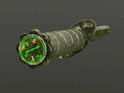 Survival Knife Low-poly 3D model