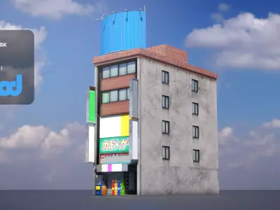 Japanese Commercial Building 0004 3D model