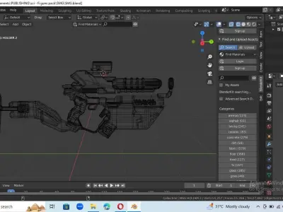 sci- fi gun 3D model
