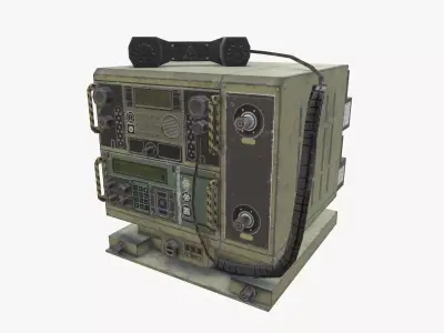 Radio unit 2 Low-poly 3D model
