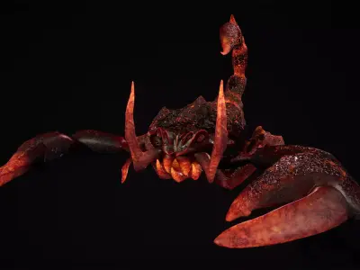 Hell scorpio low-poly game engine ready 3D model Low-poly 3D model