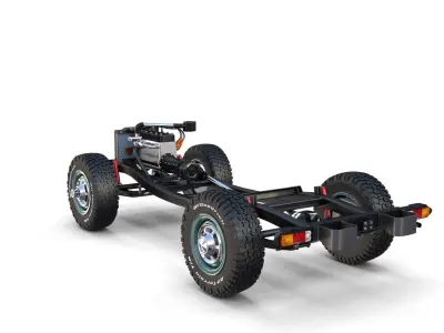 Full Offroad Vehicle Chassis 3D model