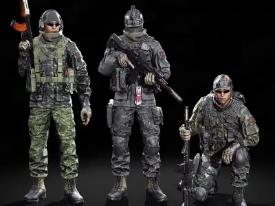 Tactical Soldier Operator vol 1 Low-poly 3D model