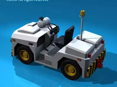 Airport tow tractor3 3D model