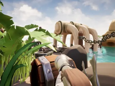 Stylized 3D Island UE4 Low-poly 3D model