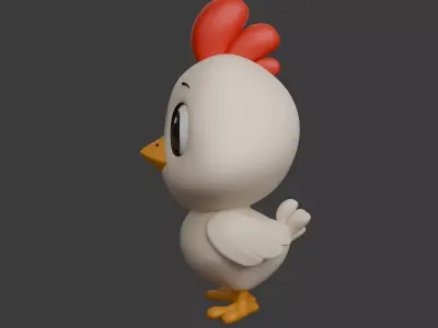 Chicken Cartoon 02 3D model
