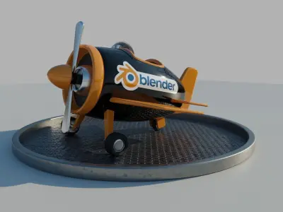 Cartoon Airplane 3D model