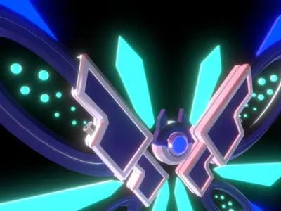 Mechanic Wing Low-poly 3D model