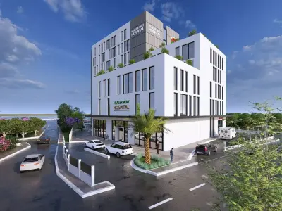  Modern Hospital Building Multi-Format 3D model