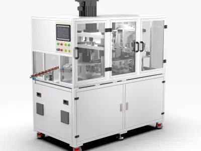 Automatic Permanent Magnet Rotor Into Shaft Assembly Machine 3D model