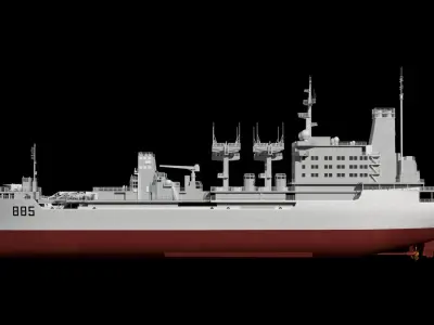 Qinghai Lake supply ship 885 of the PLA Navy model 3D model