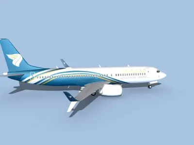 Boeing 737-800 Max Oman Air 3D model