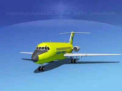Douglas DC-9-20 Hughes Air West 3D model