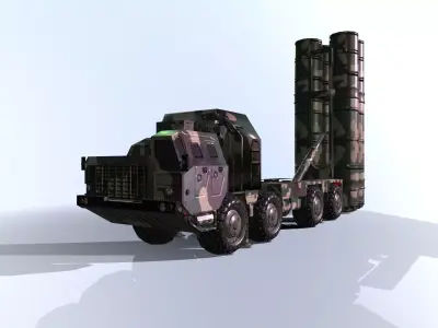 S400 Military Truck  Low-poly 3D model