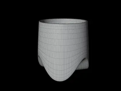 Ceramic Home Modern Shape Flower Planter Pot for Succulent Free 3D model