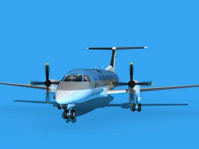 Embraer EMB120 Caucasus Airlines 3D model