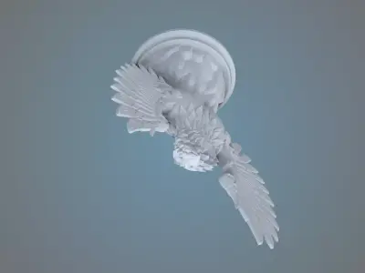 High-Detail Armored Eagle Sculpture PM-60 3D print model