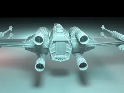 X-Wing Fighter Low-poly 3D model