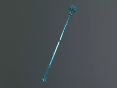 Ceremonial Staff 3D Model - Game Ready PBR Textures 3D model