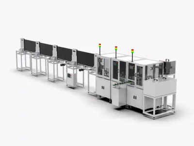 Automatic Profile Cutting Punching Fastener Assembly Line 3D model