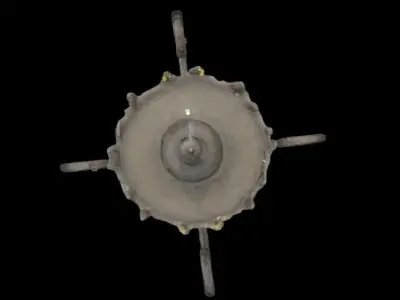 MEDIEVAL LIGHT POST Low-poly 3D model