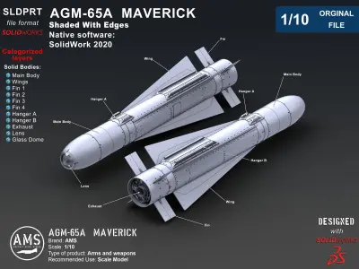 AGM-65A Maverick - Orginal File  3D model