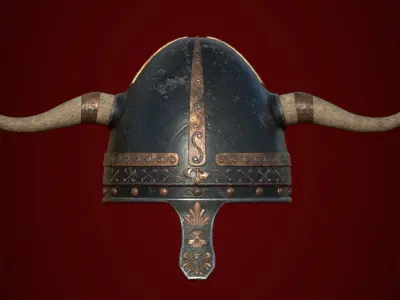 Medieval Helmet Low-poly 3D model