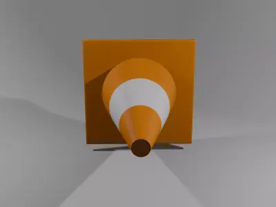 Traffic Cone Low Poly Game Ready 3D Model Low-poly 3D model