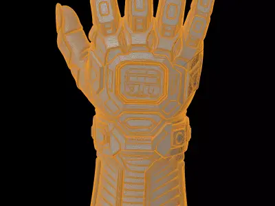Sci-Fi Gauntlet 3D Print Model 3D print model