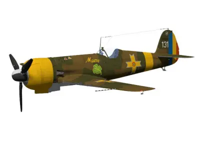 IAR80A wwii fighter plane 3D model