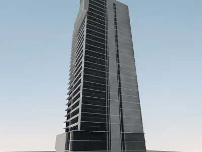 Commercial Building Multistory 3D model