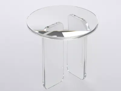 Abstract Clear Side Table Free 3D model